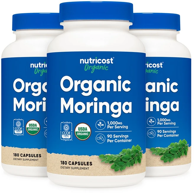 뉴트리코스트 Moringa 모링가 1000mg 180캡슐, 180정, 3개 - 쿠팡