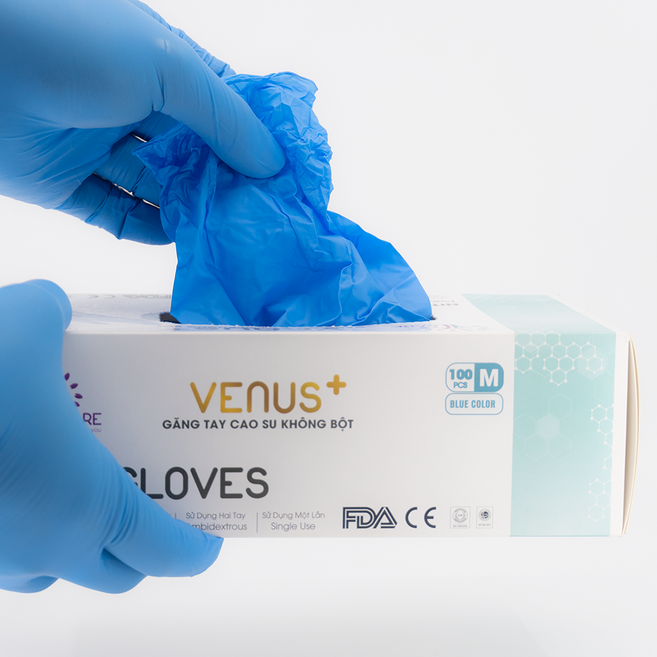 [백색공간] 다용도 다목적 만능 니트릴장갑 파우더 프리 일회용 100매, 중(M), 1개