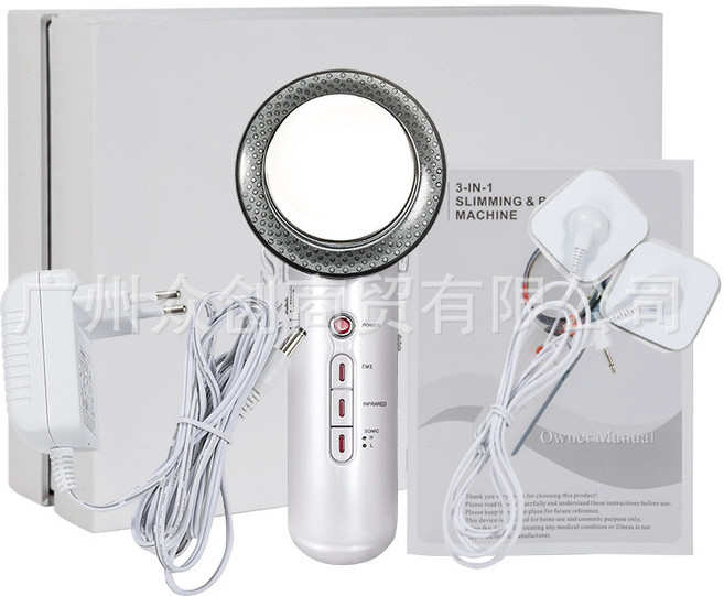 얼굴 목 마사지기 45도 온열 LED EMS미세전류 이온도입 센서 음파 진동, 호주 규정, CS-103 슬리밍 악기 선물 상자