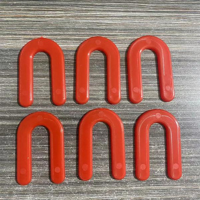 100개 U자형 타일 레벨링 심 18 14 116 타일 스페이서 레벨 웨지 위치 고정 클립 대리석 화강암 정렬용, 02 Red