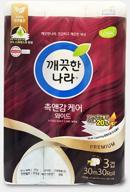 촉감케어 묶음 와이드 30m 집들이 비데 부드러운