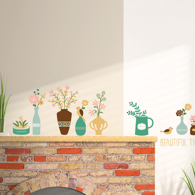 베이스 포인트스티커 시트지 인테리어벽 레터링 아이방 유리 어린이집 유치원 인테리어 카페 주방 나무 나뭇가지, 1개