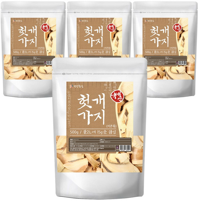 건강중심 국산 헛개나무 가지 500g 지구목, 4개