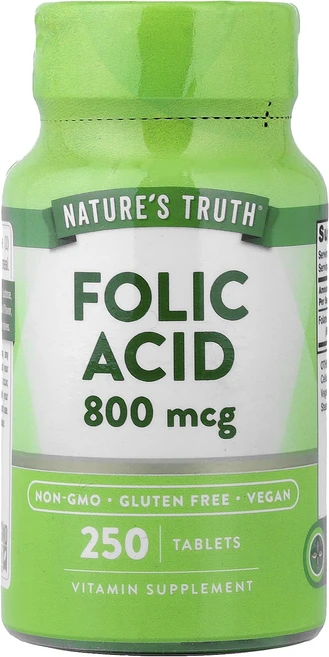 Nature's Truth 엽산 800mcg 250정, 6개 - 쿠팡