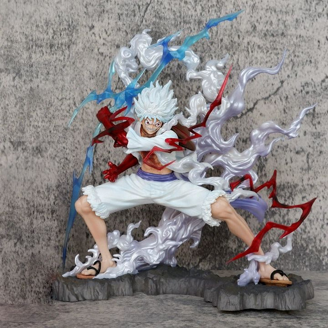 원피스 캐릭터 피규어 세트 수집용 고퀄리티 애니메이션 장난감 모델 장식품 루피 조로 에이스, 니카 루피-28cm, 1개