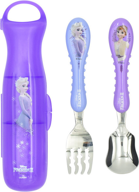 홈앤키즈 겨울왕국2 잡기 편한 스푼포크 케이스 세트, 스푼포크세트, 1개