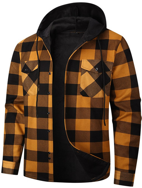 남녀 루즈핏 후드셔츠 체크 긴팔 셔츠 빅사이즈 카디건 아우터