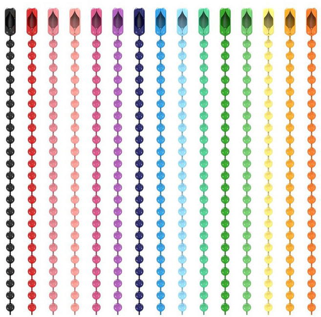 15cm컬러군번줄100P, 100개, 혼합