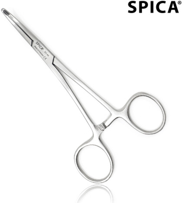SPICA 겸자가위 집게 핀셋 포셉, 14cm 곡선형 SE7-52, 1개