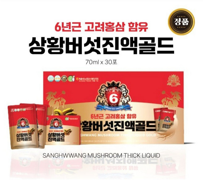 태웅식품 상황버섯 진액 70ml*30포 6년근 홍삼 함유 상황버섯, 30개, 70ml