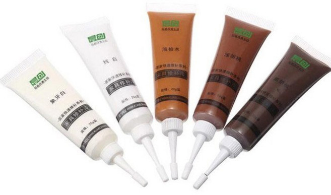 가구 목재 흠집 상처 보수용 페인트 튜브형, 1개, 라이트브라운