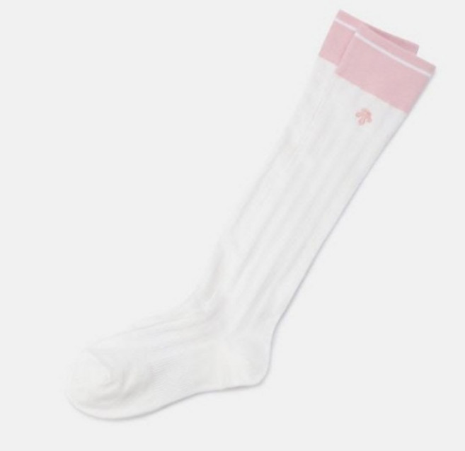 양말 KQF SQ122USO31-IVY 우먼스 메쉬 니삭스 / IVORY