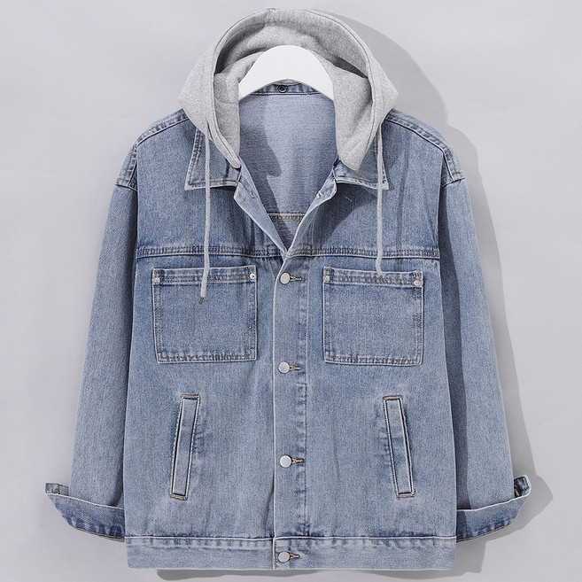 후앙스 오버핏 캐주얼 후드 탈부착 데님 자켓 점퍼 GZCP-5182