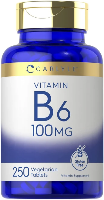 칼라일 비타민 B6 100mg 베지테리안 타블렛, 1개, 250정 - 쿠팡