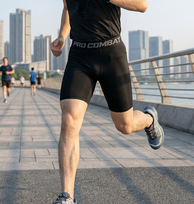 1+1+1 포고티 널소 남자 스포츠 반바지 레깅스