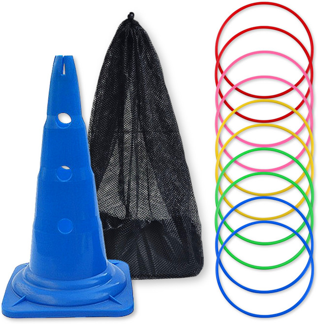 준비끝 고리던지기 고리10개 세트, 1세트, 블루