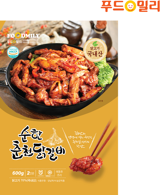 푸드밀리 순한춘천닭갈비600g, 1개, 600g