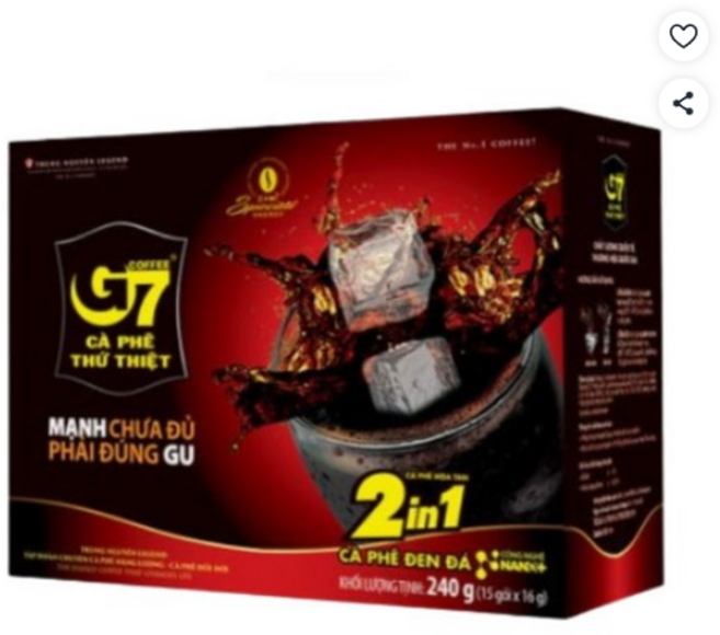 지세븐 2in1 커피 & 슈거 커피믹스, 1개, 15개입, 240g