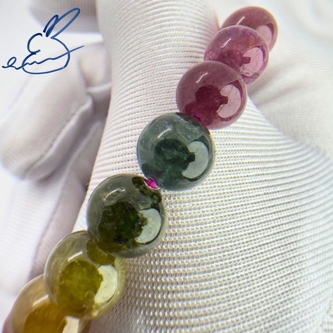 碧璽圓珠手鍊 | 彈性繩設計 | 時尚百搭 | 展現個人魅力