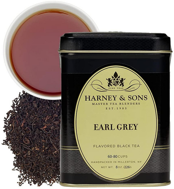 Harney & Sons 얼 그레이 226.8g (8온스) 루즈 리프 티 잎차, 1개, 226g, 1