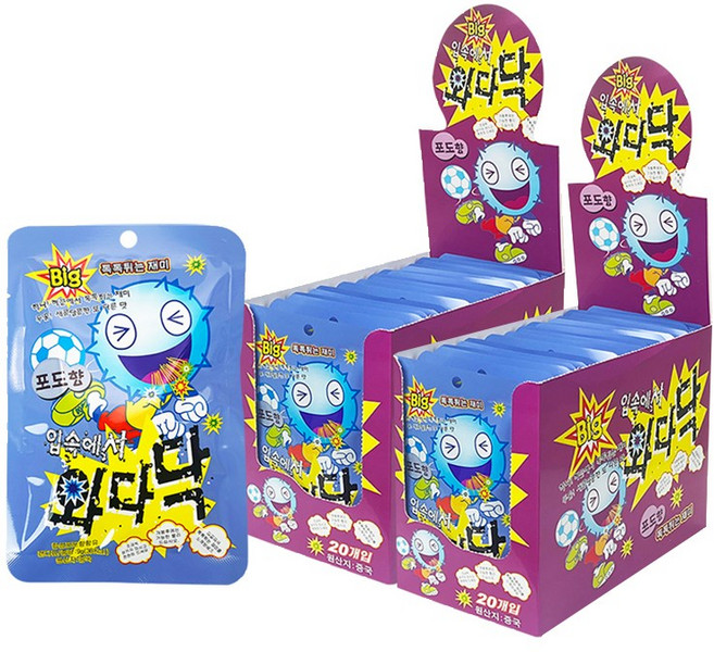 와다닥 포도맛 캔디, 9g, 40개