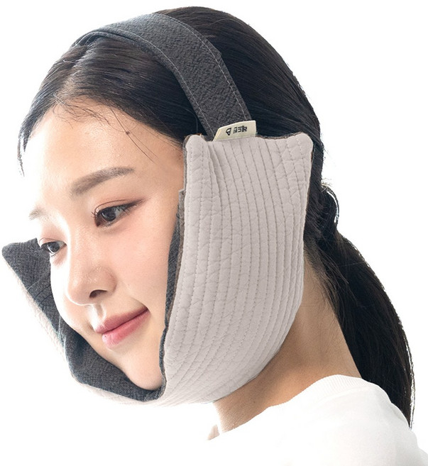 레드빈 팥으로 채운 턱관절 찜질팩, 밀크화이트, 1개