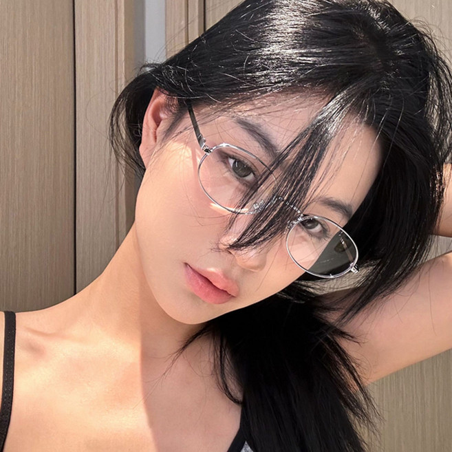 Cyxus 여성용 타원형 안티 블루라이트 안경 패션