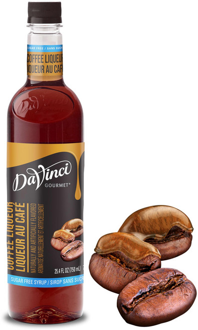 다빈치 고메 무설탕 커피 리큐어 시럽 751.2밀리리터 ( DaVinci Gourmet Sugar-Free Coffee Liqueur Syrup 25.4 Fluid Ounces, 1개, 750ml
