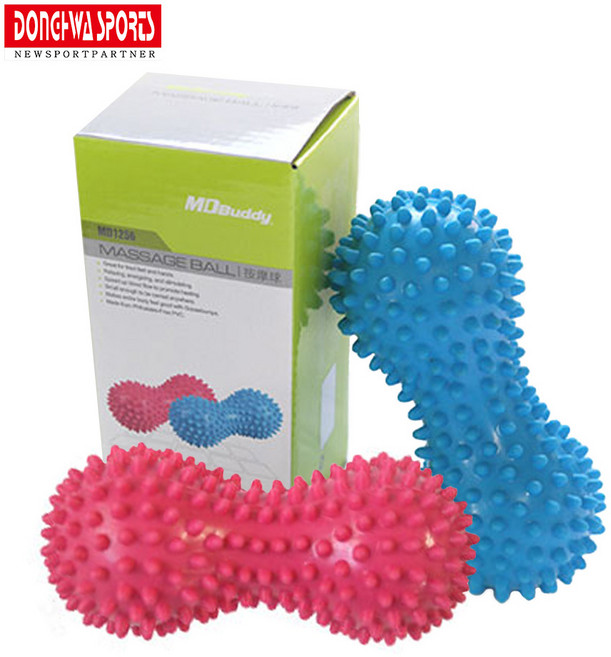 [동화스포츠 공식 제품] 돌기 테라피볼 땅콩 라크로스볼 핑크/블루 MD Buddy, MD1256땅콩테라피볼(핑크)16.5x7.5cm, 1개