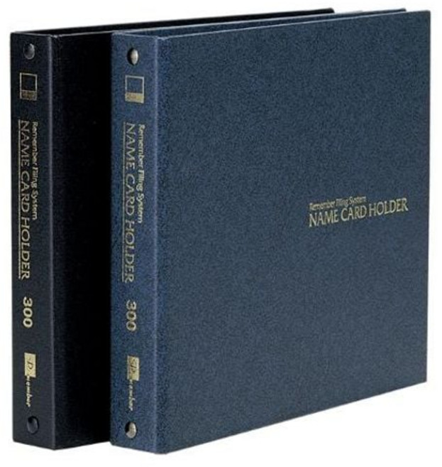 리멤버 명함보관화일 300명 흑색 3단 230x200mm 바인더 보관 문서 종이 파일 서류 사무 정리 dew+49252yV