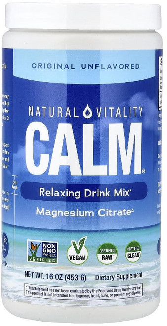 내추럴 바이탈리티 CALM 마그네슘 시트레이트 릴랙싱 드링크 오리지널 무맛 453g 1개
