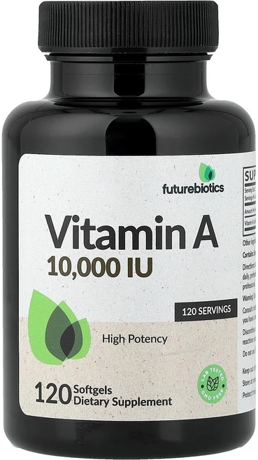 Futurebiotics 퓨처바이오틱스 비타민A 3000 mcg RAE 10000 IU 120 소프트젤 영양, Futurebiotics 퓨처바이오틱스 비타민A 300, 1개, 120정 - 쿠팡