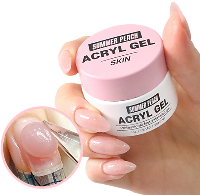 [고네일] 단품구매/썸머피치 아크릴젤 2종 15g/ 썸머피치 슬립솔루션 120ml / 브러쉬 /팁 단지네일, 1개