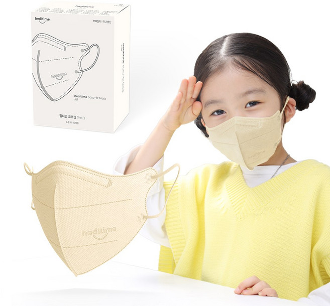 코코핏 컬러 마스크 소형M 일회용 새부리형 숨쉬기편한, 바닐라베이지, 2개, 25매입