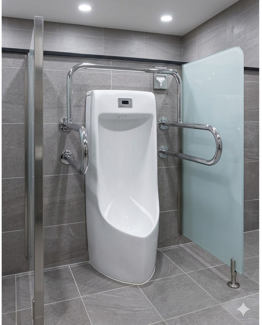 국산 스테인리스 장애인 화장실 손잡이 안전지지대 양변기 소변기 세면대 핸드레일, 직경 32, 1개