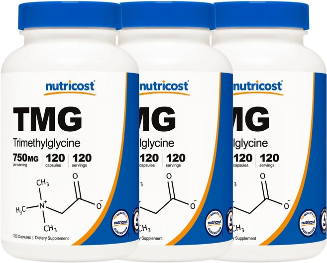 뉴트리코스트 TMG 트리메틸글리신 750mg 캡슐 글루텐 프리, 120정, 3개 - 쿠팡