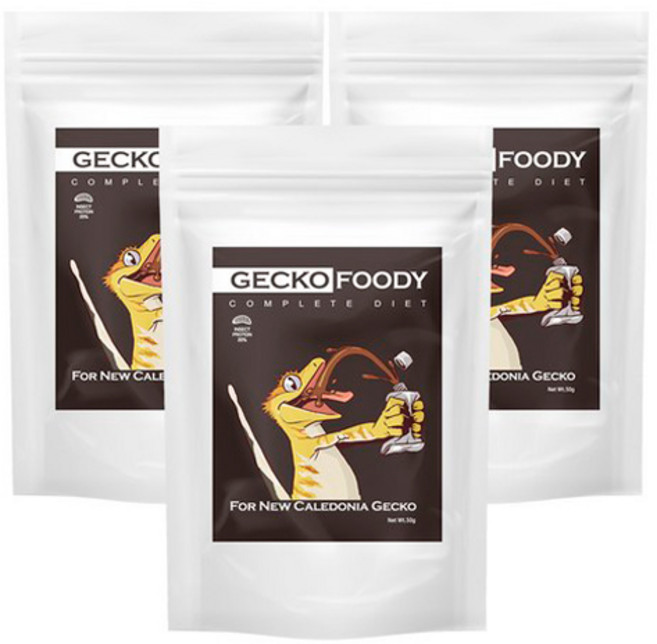 푸디웜 게코 푸디 인섹트 사료, 50g, 3개