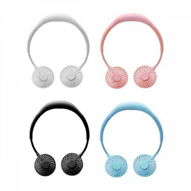 튼튼한 LED 넥 밴드형 듀얼 미니선풍기 NDF1043 (색상랜덤), 상세페이지 참조, 상세페이지 참조