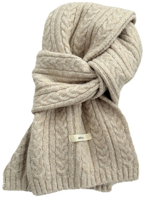 캔디스토어 포근한 울혼방 따뜻한 꽈배기 겨울감성 목도리 목풀러 스카프