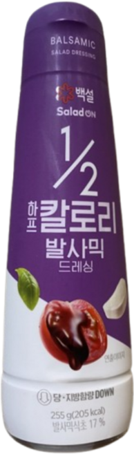 백설 하프칼로리 발사믹 드레싱, 255g, 2개