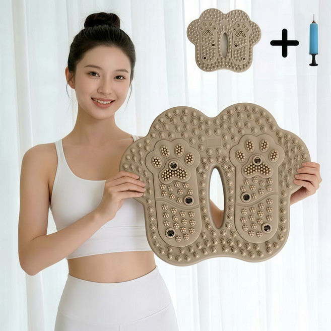 트렌디고 가정용 에어 지압 스텝퍼 혈지압 붓기 개선 스테퍼 홈트 실내 운동기구, 애쉬브라운