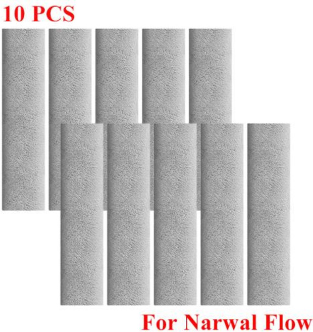 Narwal Flow 진공 액세서리 교체 메인 롤러 사이드 브러시 Hepa 필터 걸레 천 패드 먼지 봉투 예비 부품, 8)10PCS