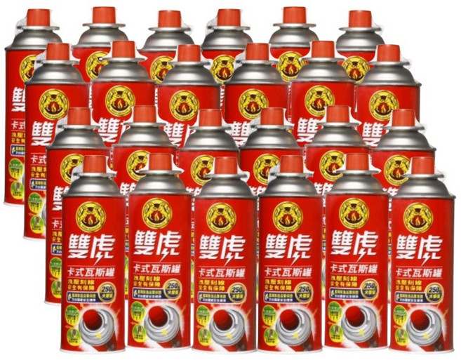 雙虎 卡式瓦斯罐 250g, 1個, 24個裝