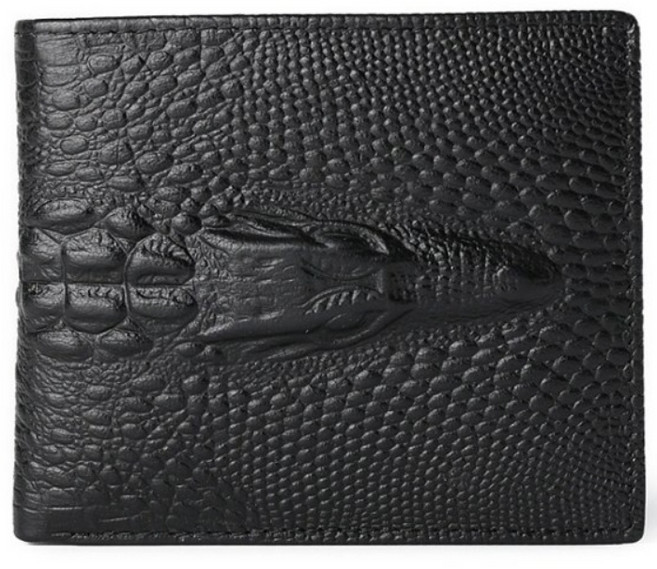 레투스토 LETUSTO 악어문양 반지갑 (악어머리문양 소 가죽)