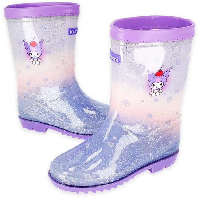 산리오 캐릭터즈 트로피칼 글리터 PVC 레인부츠 시나모롤 쿠로미 마이멜로디 포차코 장화