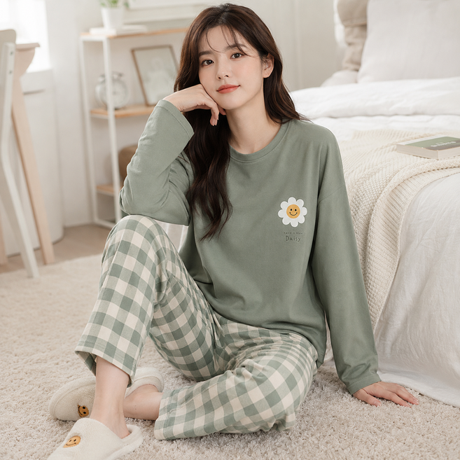 행쇼핑 여성 잠옷 세트 파자마 홈웨어