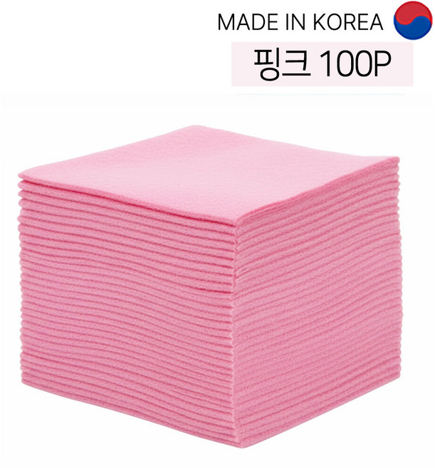 해피키친 국산행주 100P_식당 판촉용 부직포 주방 컬러 행주 38 x 38cm, 100개