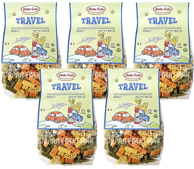 달라코스타 삼색 여행 파스타, 5개, 250g