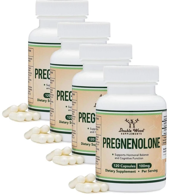 더블우드 프레그네놀론 100mg 캡슐 Double Wood Pregnenolone, 4개, 120정 - 쿠팡