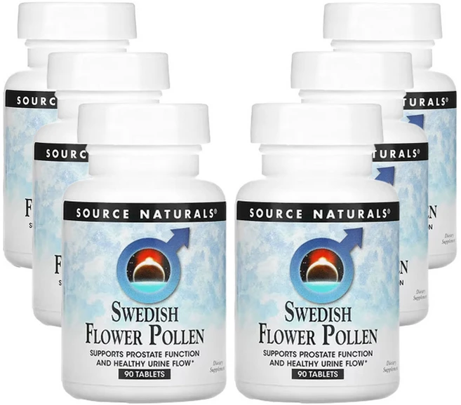 소스네츄럴스 스웨덴 꽃 폴렌 90 정, 6개, 90정 - 쿠팡